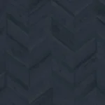 Lillian August Coastal Haven - Keone Bay Faux Wood Geometric Wallpaper - Type II 20 Oz. Vinyl - Nightfall, Dark Navy - Wallquest - LN40802