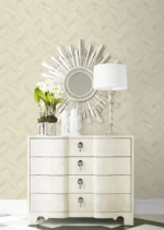 Lillian August Coastal Haven - Keone Bay Faux Wood Geometric Wallpaper - Type II 20 Oz. Vinyl - Oat - Wallquest - LN40803 - Image 5