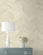 Lillian August Coastal Haven - Keone Bay Faux Wood Geometric Wallpaper - Type II 20 Oz. Vinyl - Oat - Wallquest - LN40803 - Image 4