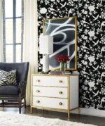 Lillian August Coastal Haven - Kauai Monochrome Birds, Floral Wallpaper - Type II 20 Oz. Vinyl - Contrast - Wallquest - LN40900 - Image 4