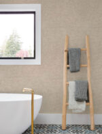 Kitchen and Bath - Tansy Distressed Solid Texture Vinyl  Wallpaper - Taupe - Chesapeake - York - 4191-83040 - Image 4