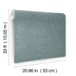 Kitchen and Bath - Tansy Distressed Solid Texture Vinyl  Wallpaper - Teal - Chesapeake - York - 4191-83042 - Image 5